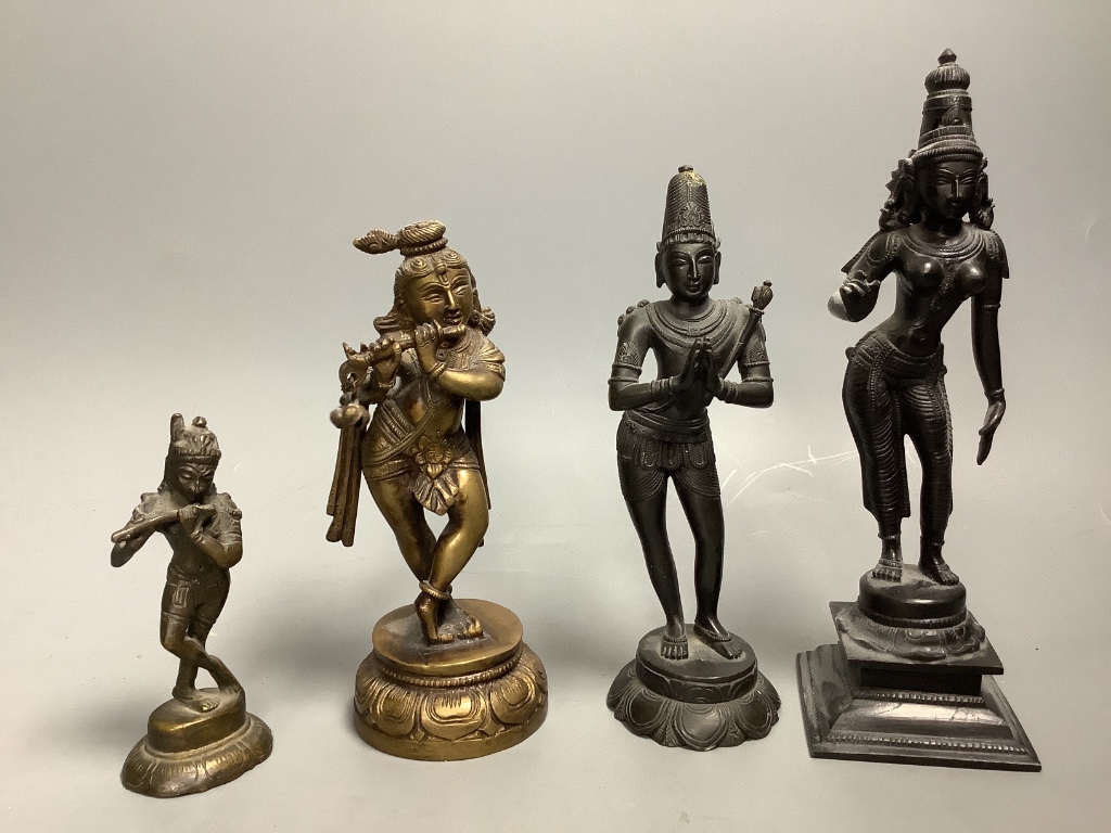 Four Thai bronze deities